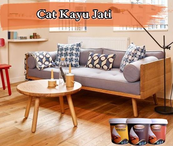 Cat-kayu-jati-Wooden Daybed