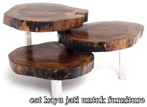 Cat-kayu-jati-untuk-Furniture-Tree Stump